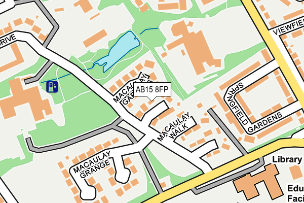 AB15 8FP map - OS OpenMap – Local (Ordnance Survey)