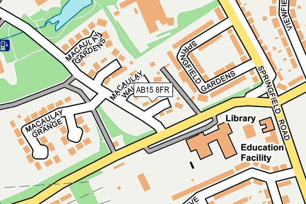 AB15 8FR map - OS OpenMap – Local (Ordnance Survey)