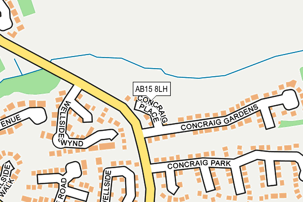 AB15 8LH map - OS OpenMap – Local (Ordnance Survey)