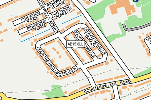 AB15 8LL map - OS OpenMap – Local (Ordnance Survey)