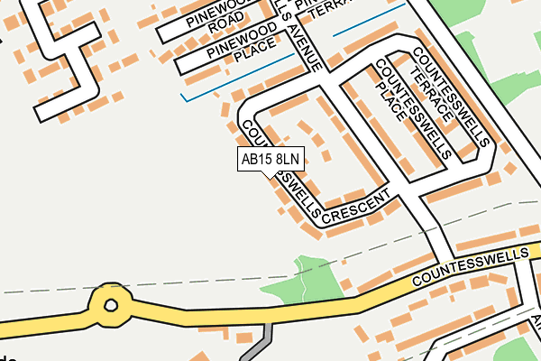 AB15 8LN map - OS OpenMap – Local (Ordnance Survey)