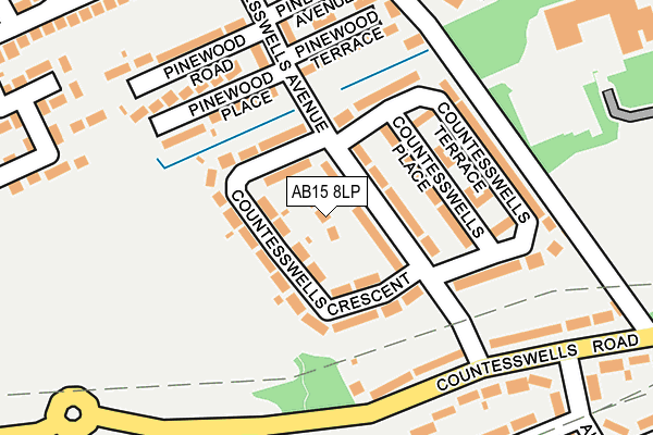 AB15 8LP map - OS OpenMap – Local (Ordnance Survey)