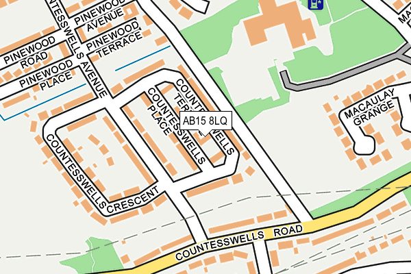 AB15 8LQ map - OS OpenMap – Local (Ordnance Survey)