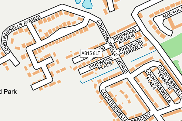 AB15 8LT map - OS OpenMap – Local (Ordnance Survey)