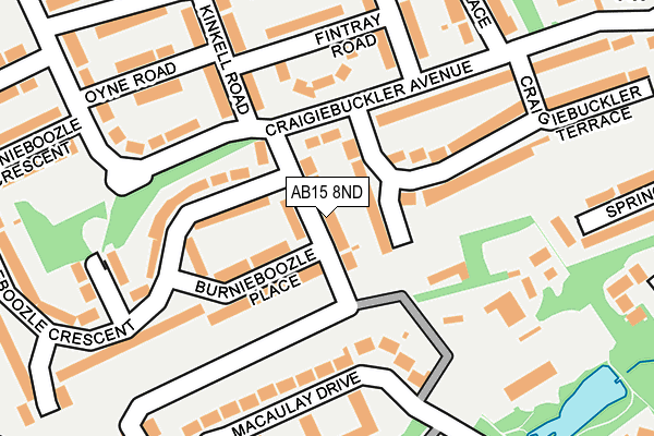 AB15 8ND map - OS OpenMap – Local (Ordnance Survey)