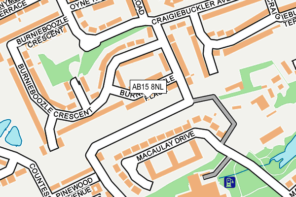 AB15 8NL map - OS OpenMap – Local (Ordnance Survey)