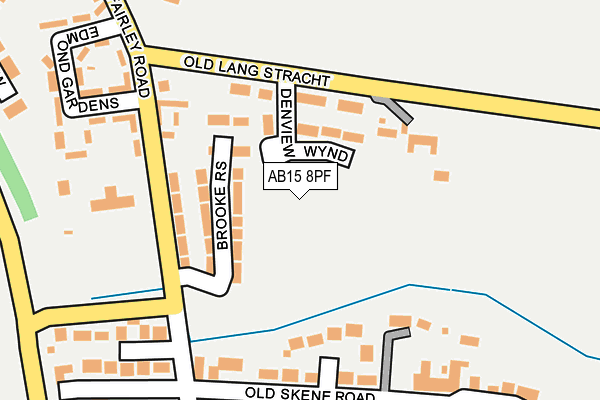 AB15 8PF map - OS OpenMap – Local (Ordnance Survey)