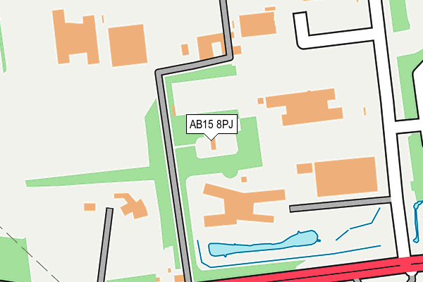AB15 8PJ map - OS OpenMap – Local (Ordnance Survey)
