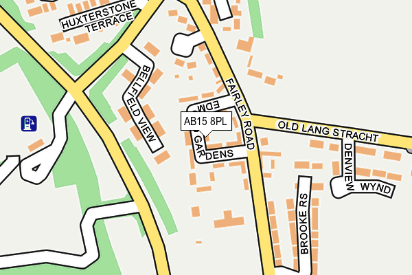 AB15 8PL map - OS OpenMap – Local (Ordnance Survey)