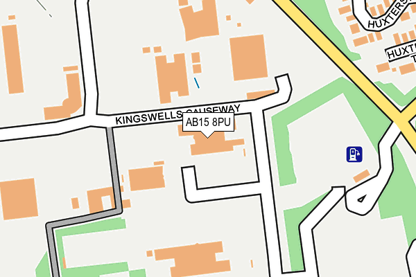 AB15 8PU map - OS OpenMap – Local (Ordnance Survey)