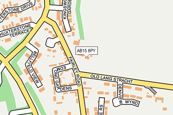 AB15 8PY map - OS OpenMap – Local (Ordnance Survey)