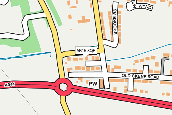 AB15 8QE map - OS OpenMap – Local (Ordnance Survey)