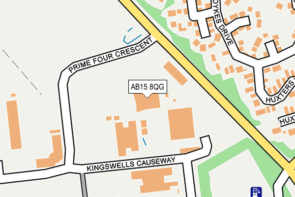 AB15 8QG map - OS OpenMap – Local (Ordnance Survey)