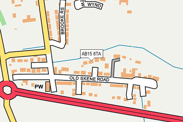 AB15 8TA map - OS OpenMap – Local (Ordnance Survey)