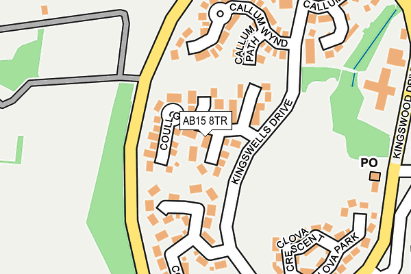 AB15 8TR map - OS OpenMap – Local (Ordnance Survey)
