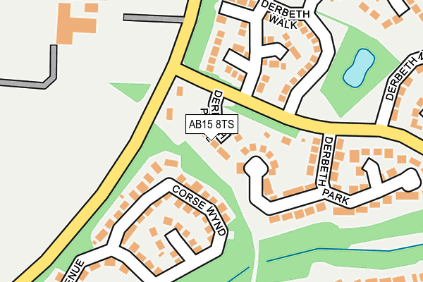 AB15 8TS map - OS OpenMap – Local (Ordnance Survey)