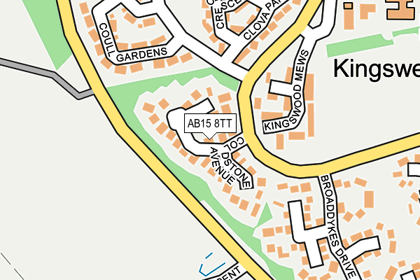 AB15 8TT map - OS OpenMap – Local (Ordnance Survey)