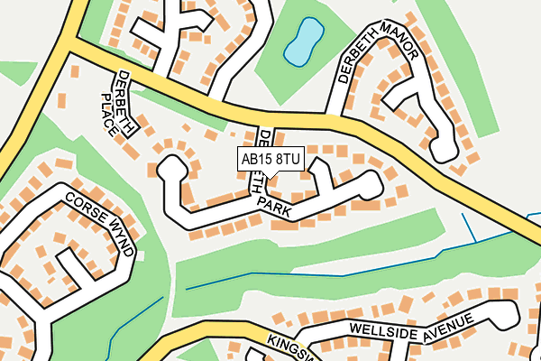 AB15 8TU map - OS OpenMap – Local (Ordnance Survey)