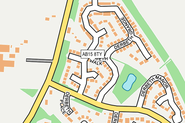 AB15 8TY map - OS OpenMap – Local (Ordnance Survey)