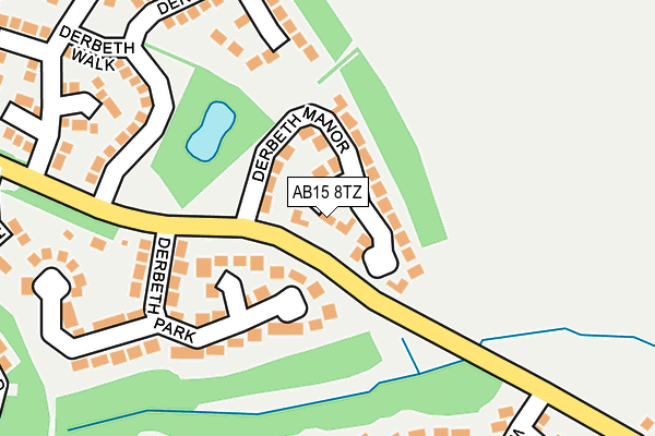 AB15 8TZ map - OS OpenMap – Local (Ordnance Survey)