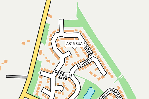 AB15 8UA map - OS OpenMap – Local (Ordnance Survey)