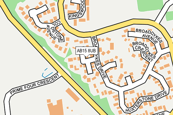 AB15 8UB map - OS OpenMap – Local (Ordnance Survey)