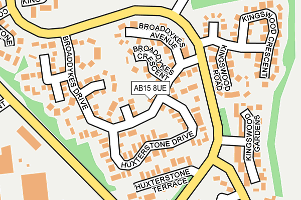 AB15 8UE map - OS OpenMap – Local (Ordnance Survey)