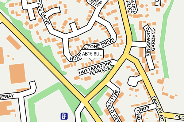 AB15 8UL map - OS OpenMap – Local (Ordnance Survey)