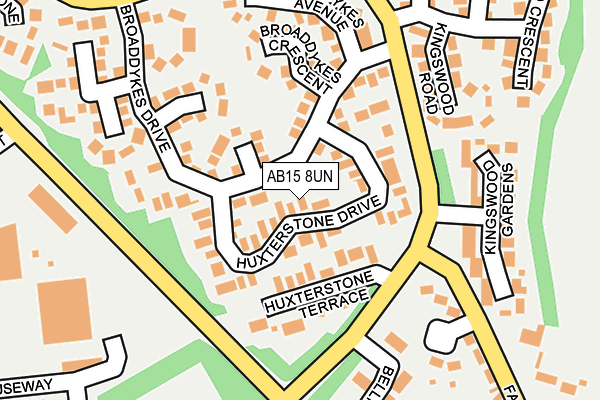 AB15 8UN map - OS OpenMap – Local (Ordnance Survey)