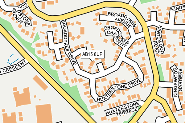 AB15 8UP map - OS OpenMap – Local (Ordnance Survey)