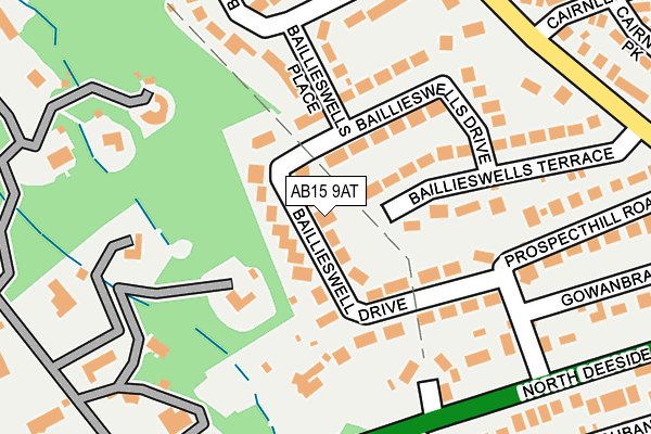 AB15 9AT map - OS OpenMap – Local (Ordnance Survey)
