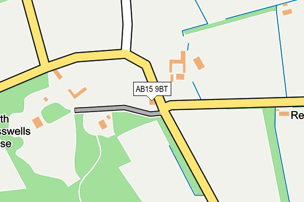AB15 9BT map - OS OpenMap – Local (Ordnance Survey)