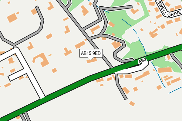 AB15 9ED map - OS OpenMap – Local (Ordnance Survey)