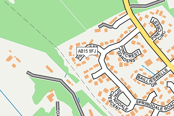 AB15 9FJ map - OS OpenMap – Local (Ordnance Survey)