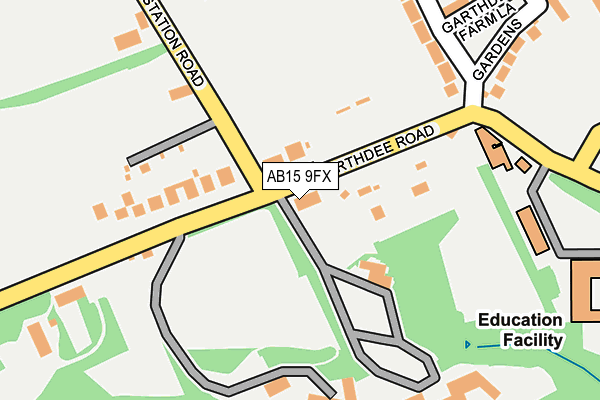 AB15 9FX map - OS OpenMap – Local (Ordnance Survey)