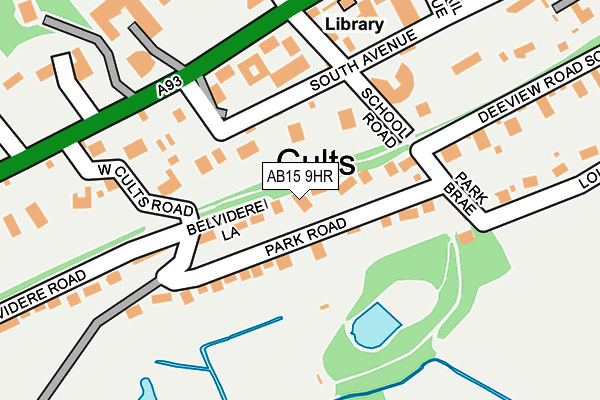 AB15 9HR map - OS OpenMap – Local (Ordnance Survey)