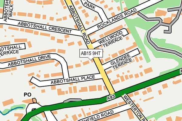 AB15 9HT map - OS OpenMap – Local (Ordnance Survey)