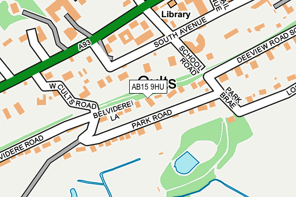 AB15 9HU map - OS OpenMap – Local (Ordnance Survey)
