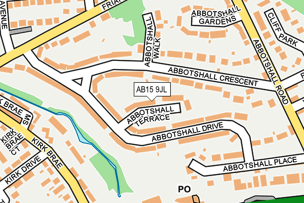 AB15 9JL map - OS OpenMap – Local (Ordnance Survey)