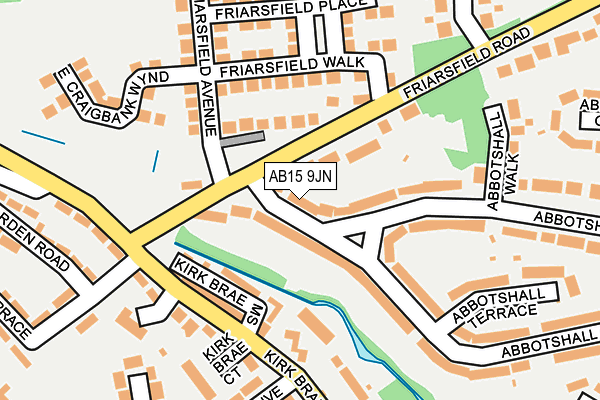 AB15 9JN map - OS OpenMap – Local (Ordnance Survey)