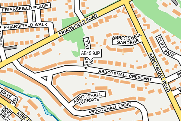 AB15 9JP map - OS OpenMap – Local (Ordnance Survey)