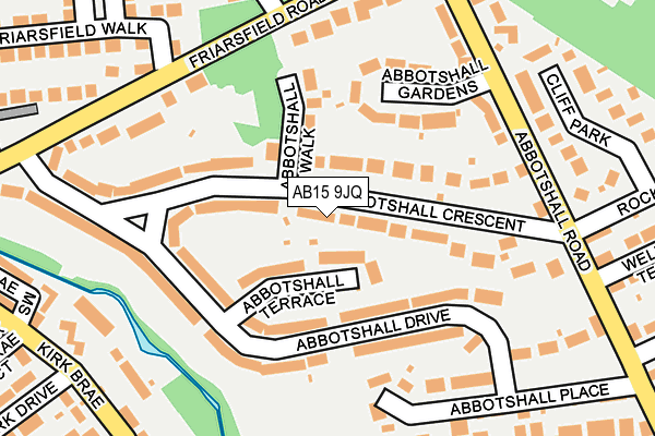 AB15 9JQ map - OS OpenMap – Local (Ordnance Survey)