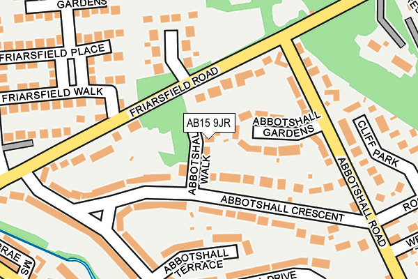 AB15 9JR map - OS OpenMap – Local (Ordnance Survey)