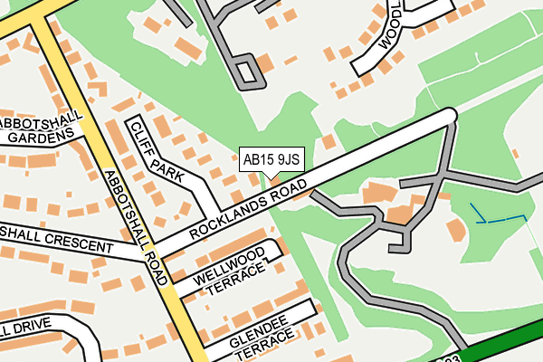 AB15 9JS map - OS OpenMap – Local (Ordnance Survey)