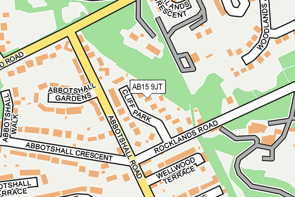 AB15 9JT map - OS OpenMap – Local (Ordnance Survey)