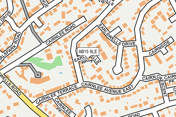AB15 9LE map - OS OpenMap – Local (Ordnance Survey)