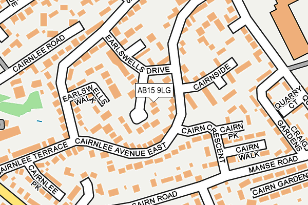 AB15 9LG map - OS OpenMap – Local (Ordnance Survey)