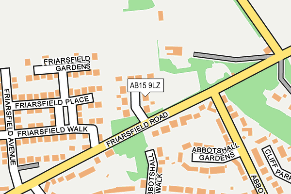 AB15 9LZ map - OS OpenMap – Local (Ordnance Survey)