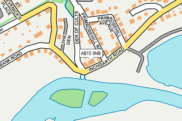 AB15 9NB map - OS OpenMap – Local (Ordnance Survey)