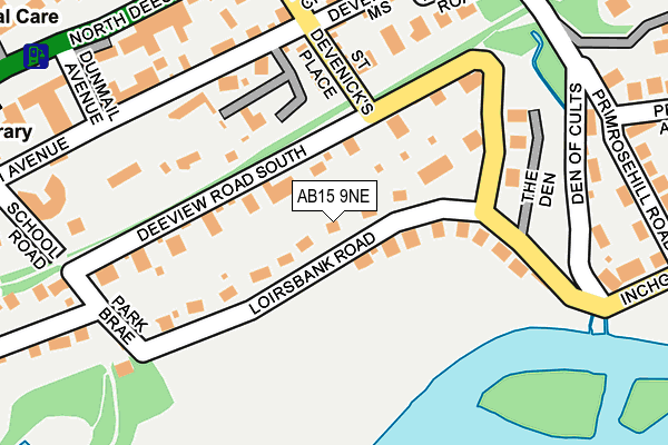AB15 9NE map - OS OpenMap – Local (Ordnance Survey)